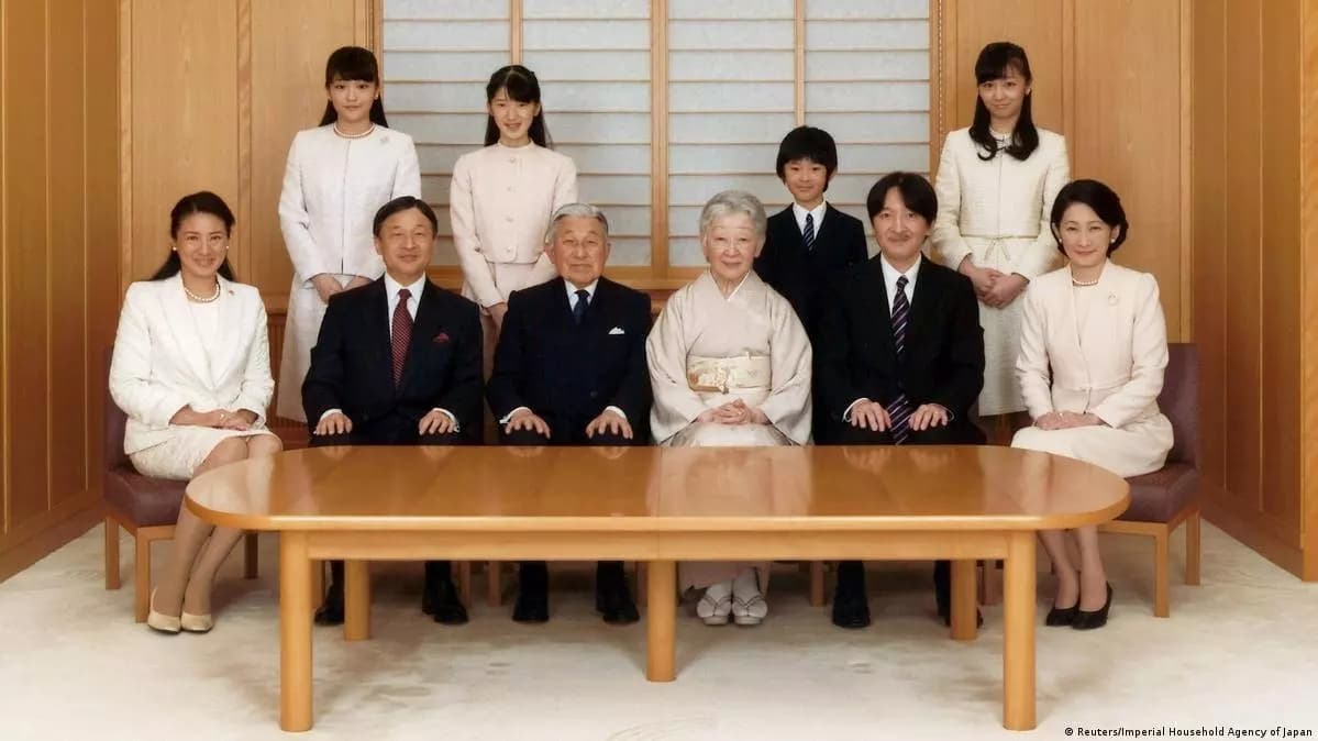 Formal group portrait of members of the Japanese Imperial Family