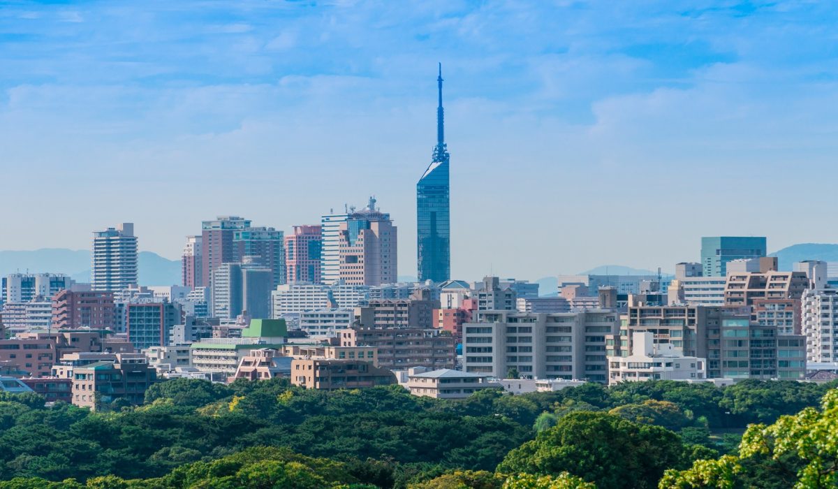 Stunnning,View,From,Maizuru,Park,Of,Fukuoka,City,With,Fukuoka